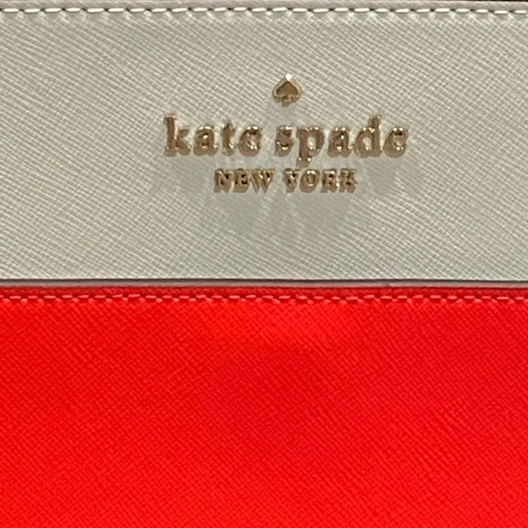 Kate Spade laptop tote red blue